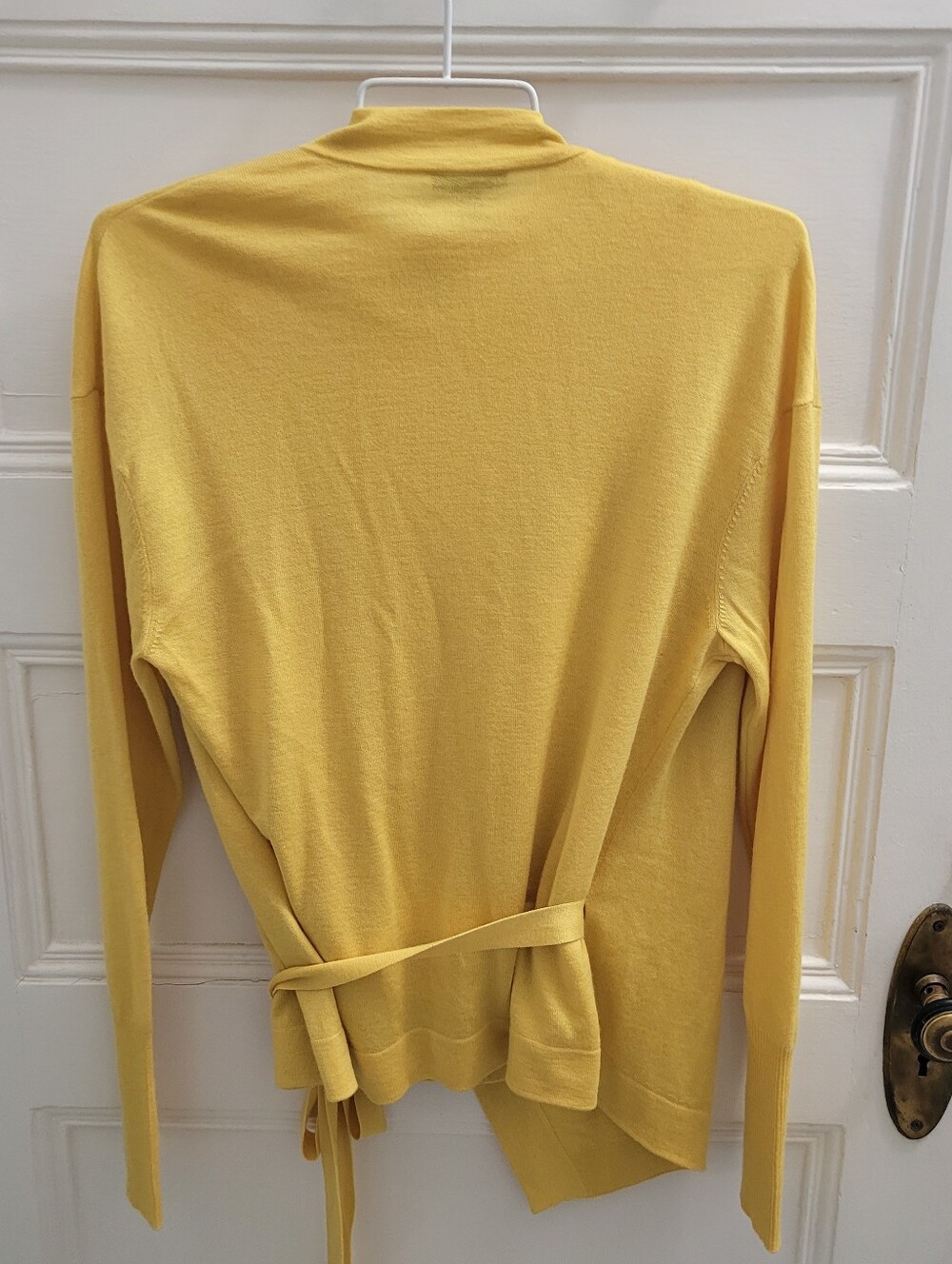 Escada Silk Cashmere Twin Set XS/S EU 34 Yellow Wrap Cardigan & Shell Tank Luxe - Picture 10 of 10